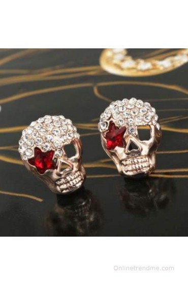 Kalaplanet Fashion Skull Shape Alloy Stud Earring